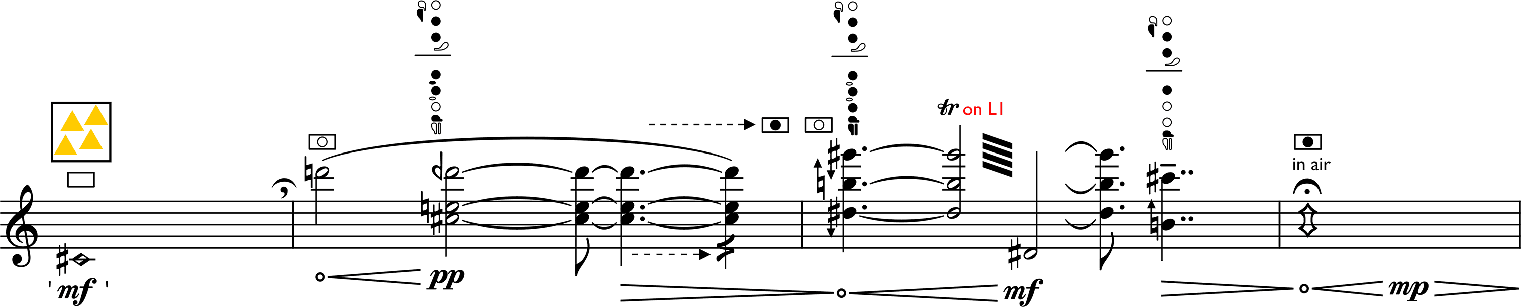 Score excerpt of Lamp dance/Choros photon